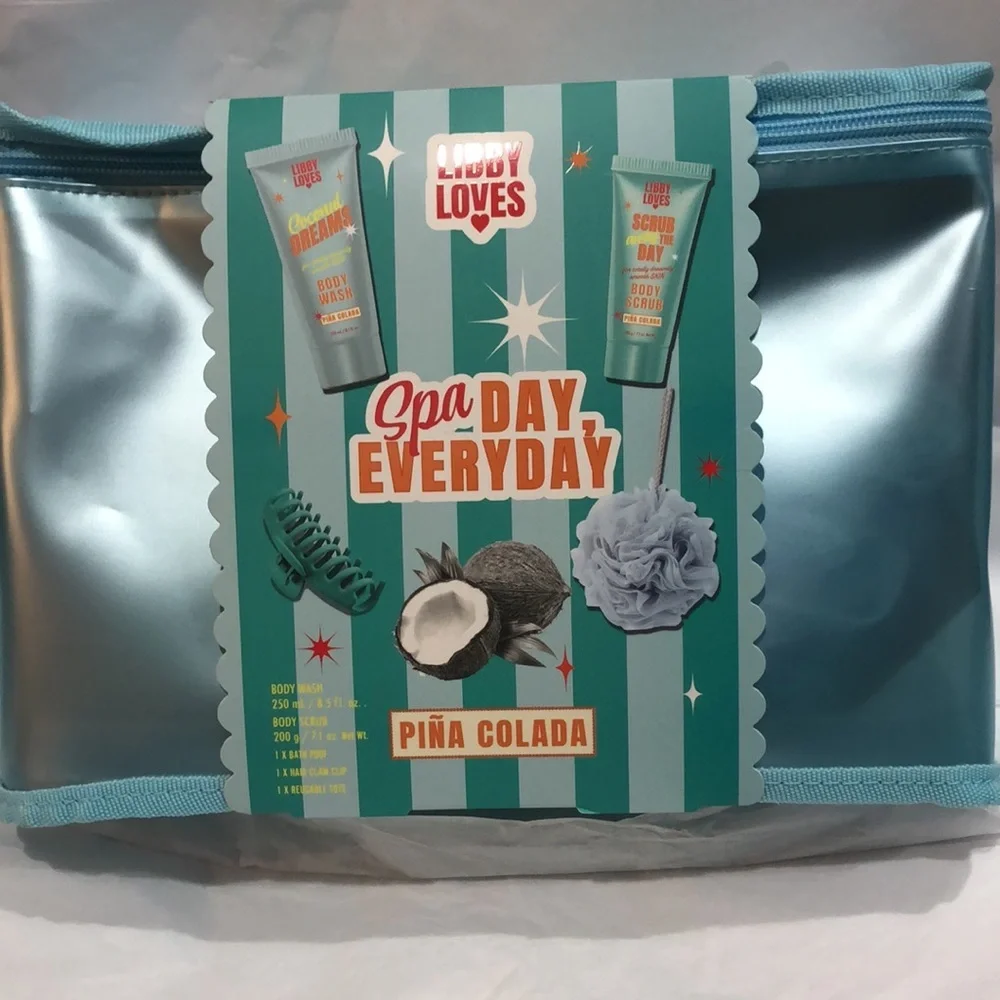 Libby Loves 5piece Spa day everyday pina colada spa kit new‎